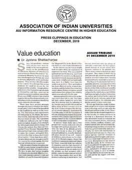 Association of Indian Universities Aiu Information Resource Centre in Higher Education