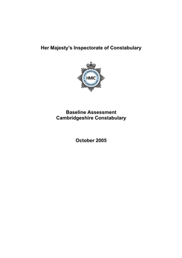 Cambridgeshire Baseline Assessment 2005