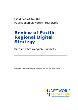 Review of Pacific Regional Digital Strategy