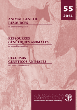 Animal Genetic Resources/Ressources Génétiques Animales/Recursos Genéticos Animales