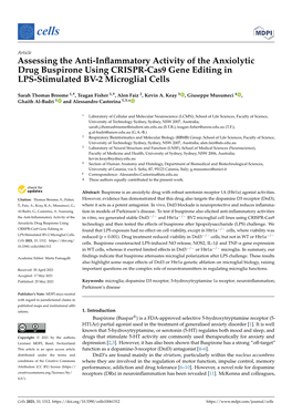 Assessing the Anti-Inflammatory Activity of the Anxiolytic Drug