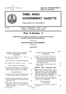 Tamil Nadu Government Gazette