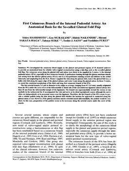 First Cutaneous Branch of the Internal Pudendal Artery: an Anatomical Basis for the So-Called Gluteal Fold Flap