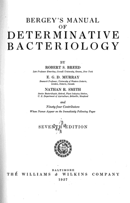 DETERMIN I\ TIVE BACTERIO:LOGY