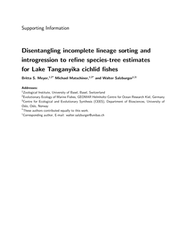 Disentangling Incomplete Lineage Sorting and Introgression to Refine