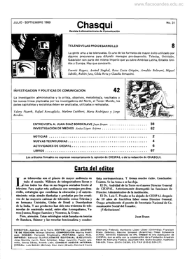 Chasqui No.31 Revista Latinoamericana De Comunicación T~ Cultura Ley De Radiodifusión