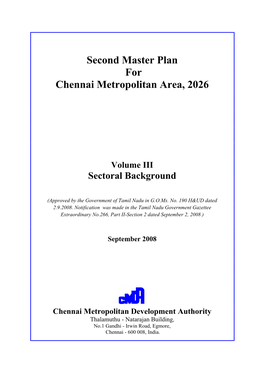 Second Master Plan for Chennai Metropolitan Area, 2026