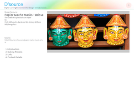 Papier Mache Masks - Orissa the Craft of Expressions on Paper by Prof