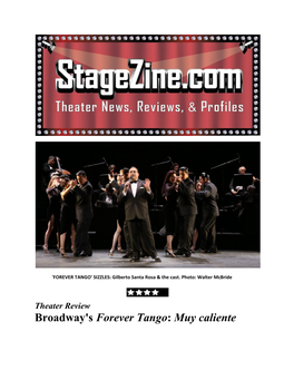 Broadway's Forever Tango: Muy Caliente