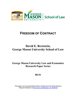 Freedom of Contract