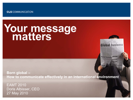 How to Communicate Effectively in an International Environment