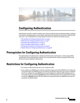 Configuring Authentication