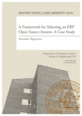 A Framework for Selecting an ERP Open Source System: a Case Study