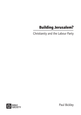 Building Jerusalem? Christianity and the Labour Party