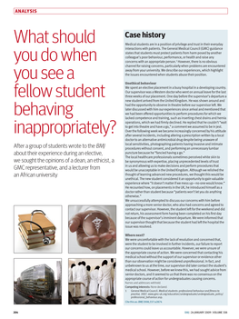 What Should You Do When You See a Fellow Student Behaving