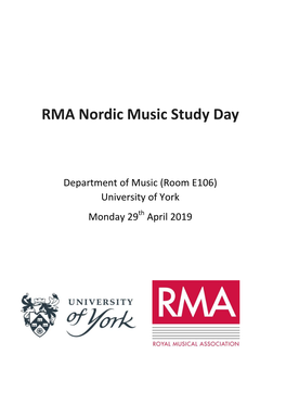 RMA Nordic Music Study Day