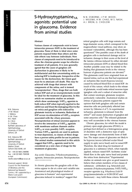 Potential Use in Glaucoma. Evidence from Animal Studies