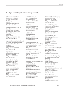 I. Open Market Integrated Circuit Package Assembly