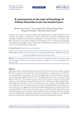 ﻿A Reassessment on the State of Knowledge of Chilean Falconidae