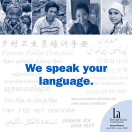 We Speak Your Language