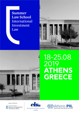 2019 ELSA Athens Summer Law School Booklet