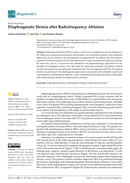 Diaphragmatic Hernia After Radiofrequency Ablation