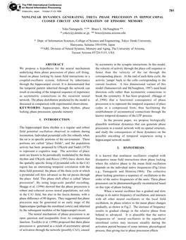 Nonlinear Dynamics Generating Theta Phase Precession in Hippocampal Closed Circuit and Generation of Episodic Memory