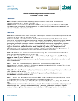 Benzodiazepines Using ALZET Osmotic Pumps