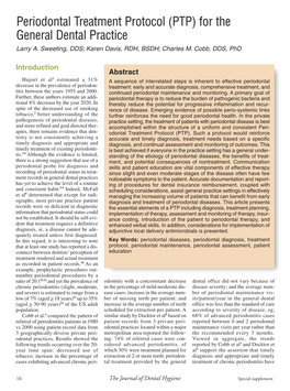 Periodontal Treatment Protocol (PTP) for the General Dental Practice Larry A