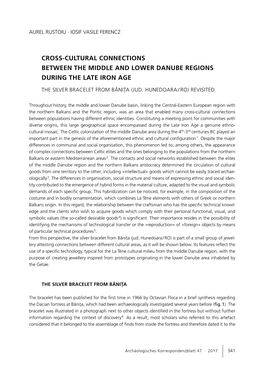 Cross-Cultural Connections Between the Middle and Lower Danube Regions During the Late Iron Age