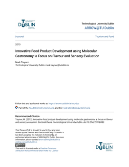 Innovative Food Product Development Using Molecular Gastronomy: a Focus on Flavour and Sensory Evaluation