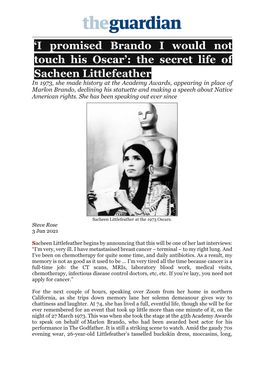 The Secret Life of Sacheen Littlefeather