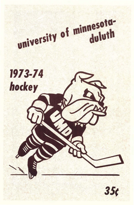 Men's Hockey Program UMD Vs. Michigan (February 1-2, 1974)