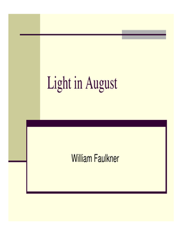 Light in August