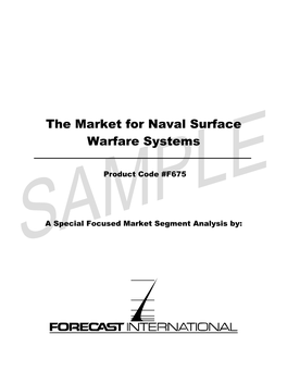 The Market for Naval Surface Warfare Systems