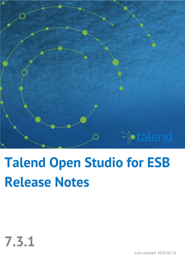 Talend Open Studio for ESB Release Notes