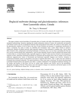 Inferences from Laurentide Eskers, Canada