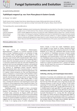 Fungal Systematics and Evolution PAGES 13–20