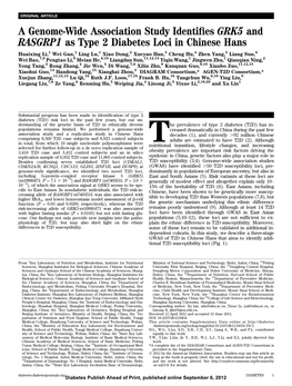 A Genome-Wide Association Study Identifies GRK5 And