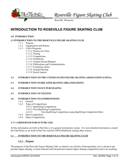 Roseville Figure Skating Club Roseville, Minnesota