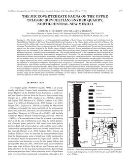 The Microvertebrate Fauna of the Upper Triassic (Revueltian) Snyder Quarry, North-Central New Mexico