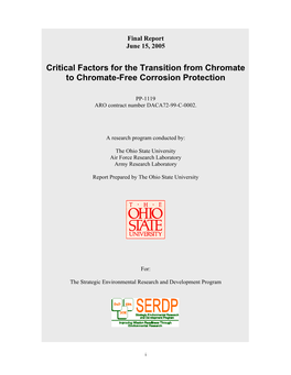 Critical Factors for the Transition from Chromate to Chromate-Free Corrosion Protection