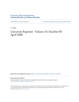 University Reporter University Publications and Campus Newsletters