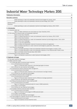 Industrial Water Technology Markets 2015 Publication Information Ii