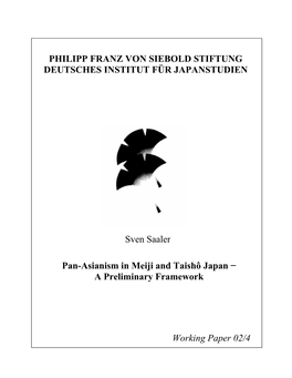 Pan-Asianismus in Meiji and Taisho Japan
