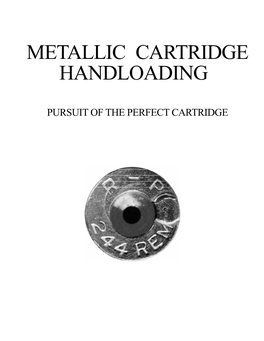 Metallic Cartridge Handloading