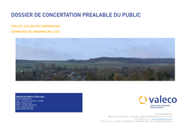 Dossier De Concertation Prealable Du Public