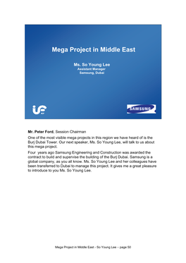 Mega Project in Middle East