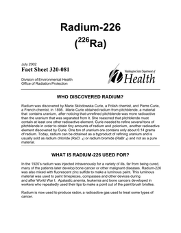 Radium-226 (226Ra)