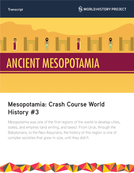 Mesopotamia: Crash Course World History #3